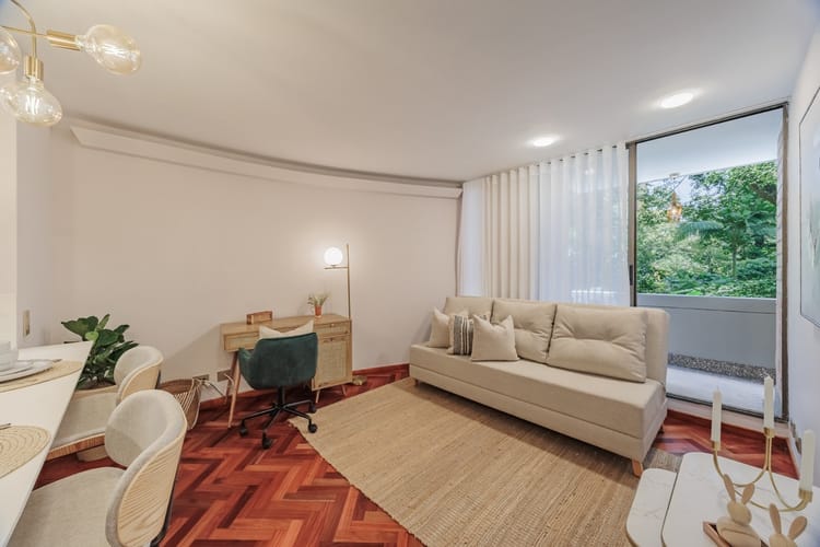 Apartamento de 1 alcoba en venta en El Poblado, Medellín, 53 m² · foto 3 de 12