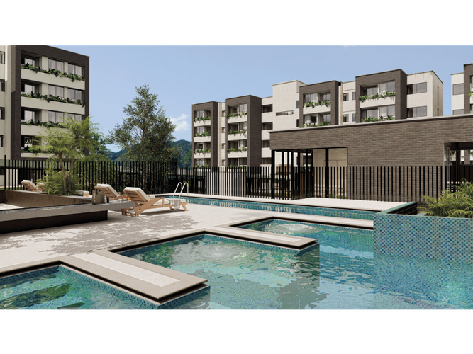Apartamento de 2 alcobas en venta en Lomitas, La Ceja, 55 m² · foto 2 de 24