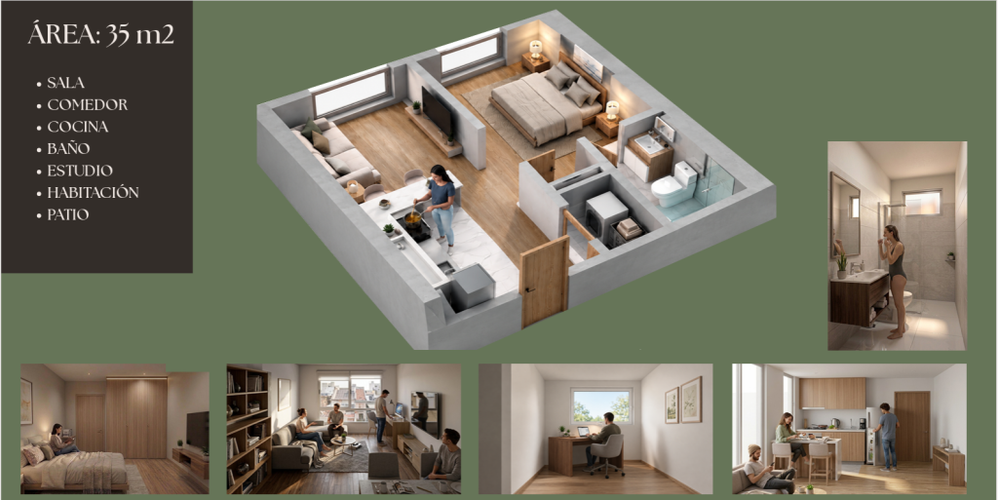 Apartaestudio en venta en Las Nieves, Tunja, 23 m² · foto 2 de 11