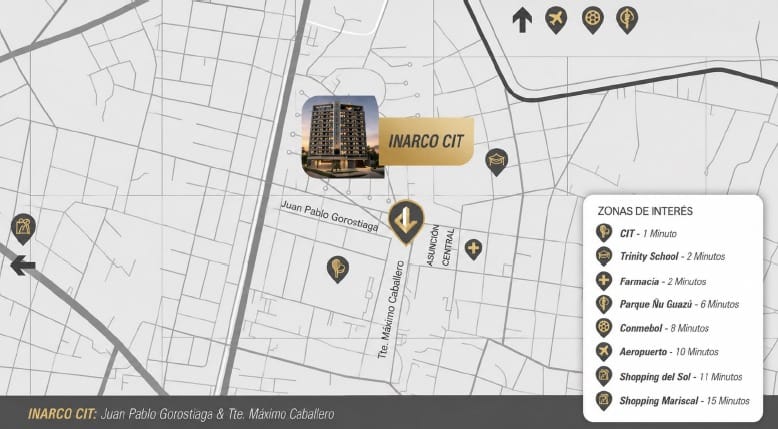 VENTA DEPARTAMENTOS DE 1 DORMITORIO EN ASUNCION ZONA CIT BARRIO YTAY - foto 3