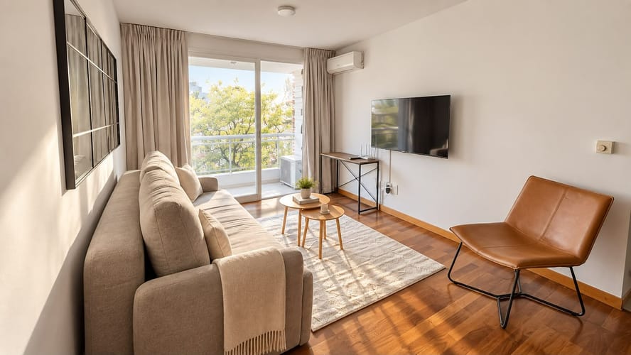 Apartamento en Alquiler | 1 Dormitorio Amoblado | Villa Biarritz | Piso 8 al Frente · Foto 4