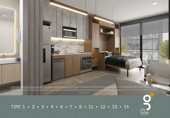 Apartaestudio en venta en Chico Norte, Bogotá, 23 m² · foto 10 de 12
