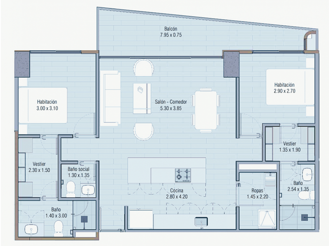 Apartamento de 2 alcobas en venta en Santa Elena, El Retiro, 95 m² · foto 6 de 12
