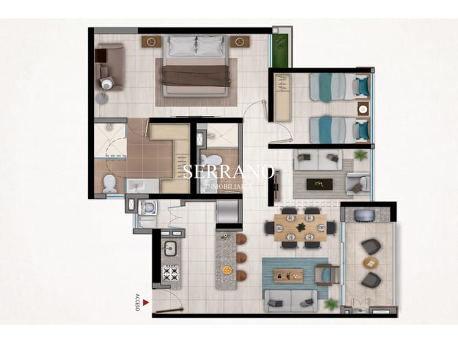 Apartamento de 3 alcobas en venta en Guatiguara, Piedecuesta, 87 m² · foto 2 de 12