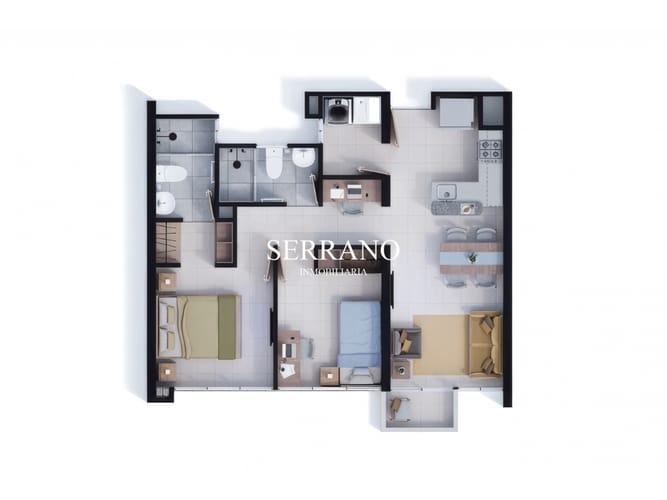 Apartamento de 2 alcobas en venta en Altos De Chanito, Girón, 51 m² · foto 2 de 5