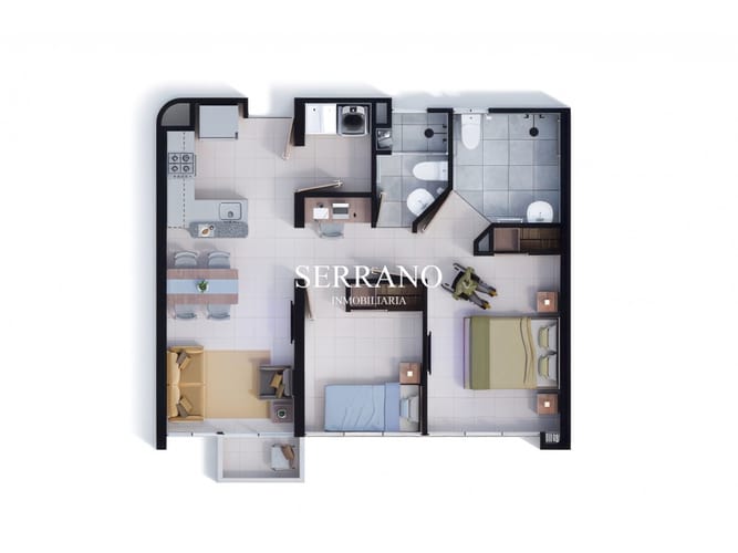 Apartamento de 3 alcobas en venta en Altos De Chanito, Girón, 54 m² · foto 2 de 5