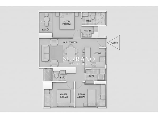 Apartamento de 2 alcobas en venta en Aldea Alta, Girón, 41 m² · foto 2 de 9