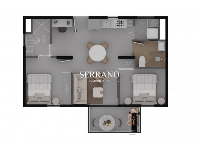 Apartamento de 3 alcobas en venta en Granjas De Provenza, Bucaramanga, 44 m² · foto 2 de 2