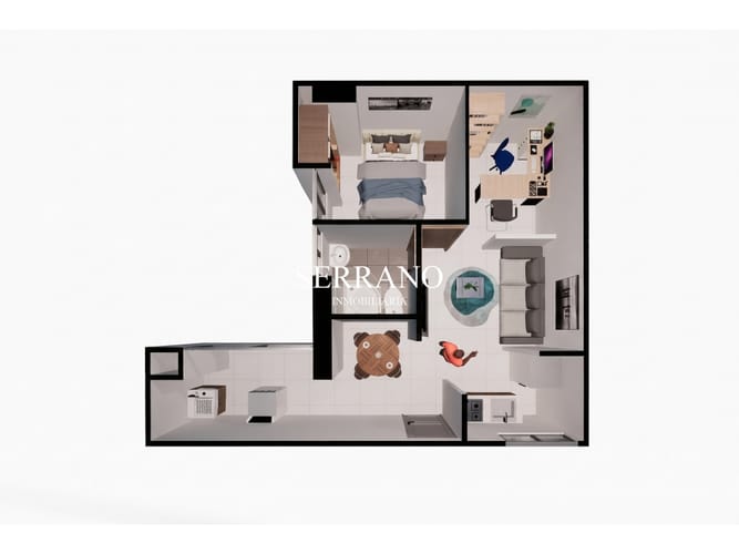 Apartamento de 2 alcobas en venta en Bella Vista, Girón, 39 m² · foto 2 de 5
