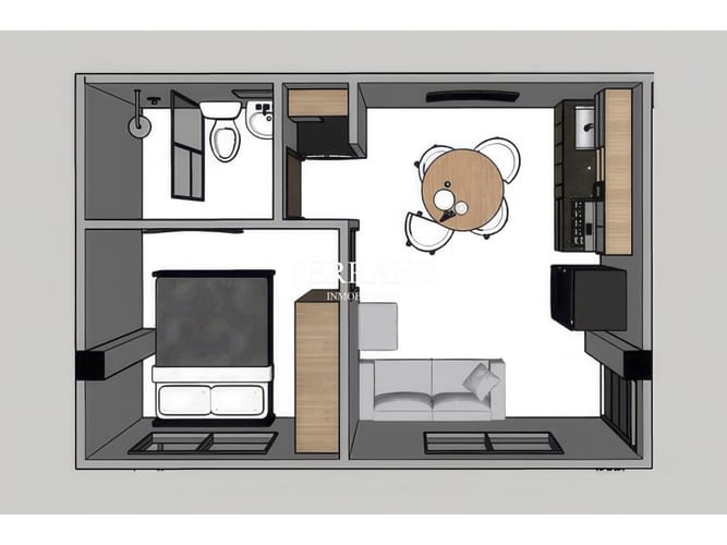 Apartaestudio en venta en Balcones De Santa Ana, Floridablanca, 26 m² · foto 2 de 2