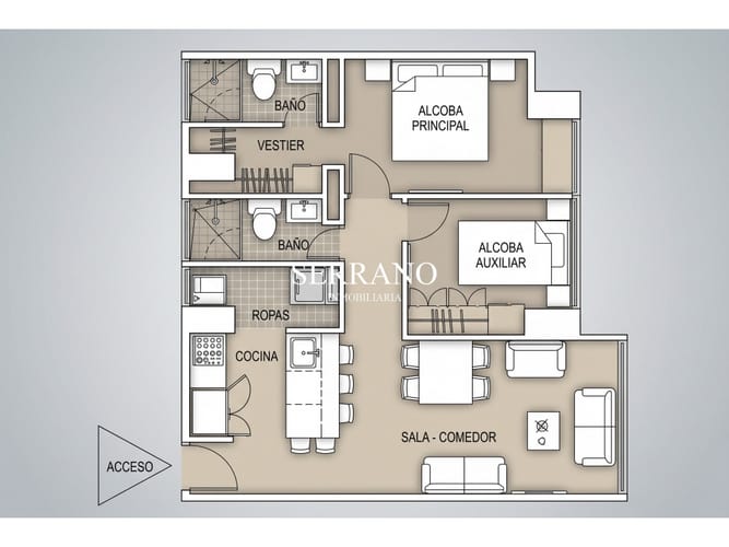 Apartamento de 3 alcobas en venta en Alvarez Las Americas, Bucaramanga, 76 m² · foto 2 de 13