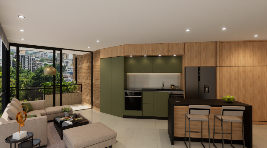 Apartamento de 1 alcoba en venta en Tejares Cristales, Cali, 57 m² · foto 4 de 6