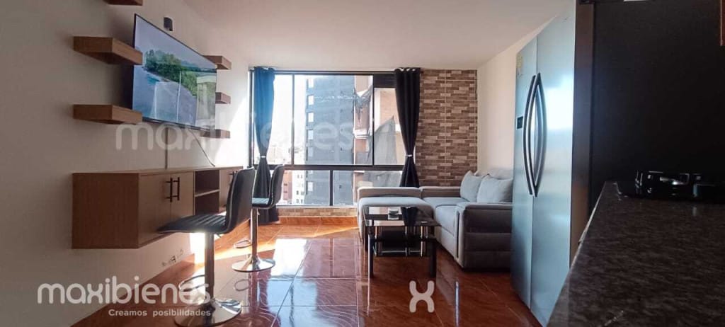 Apartamento de 1 alcoba en arriendo en Bolivariana, Medellín, 38 m² · foto 2 de 4