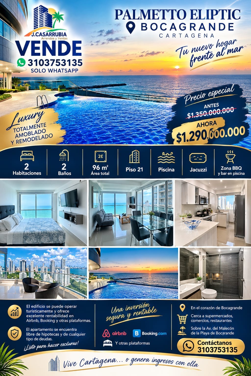 Apartamento en venta en Bocagrande, Cartagena · foto 2 de 21