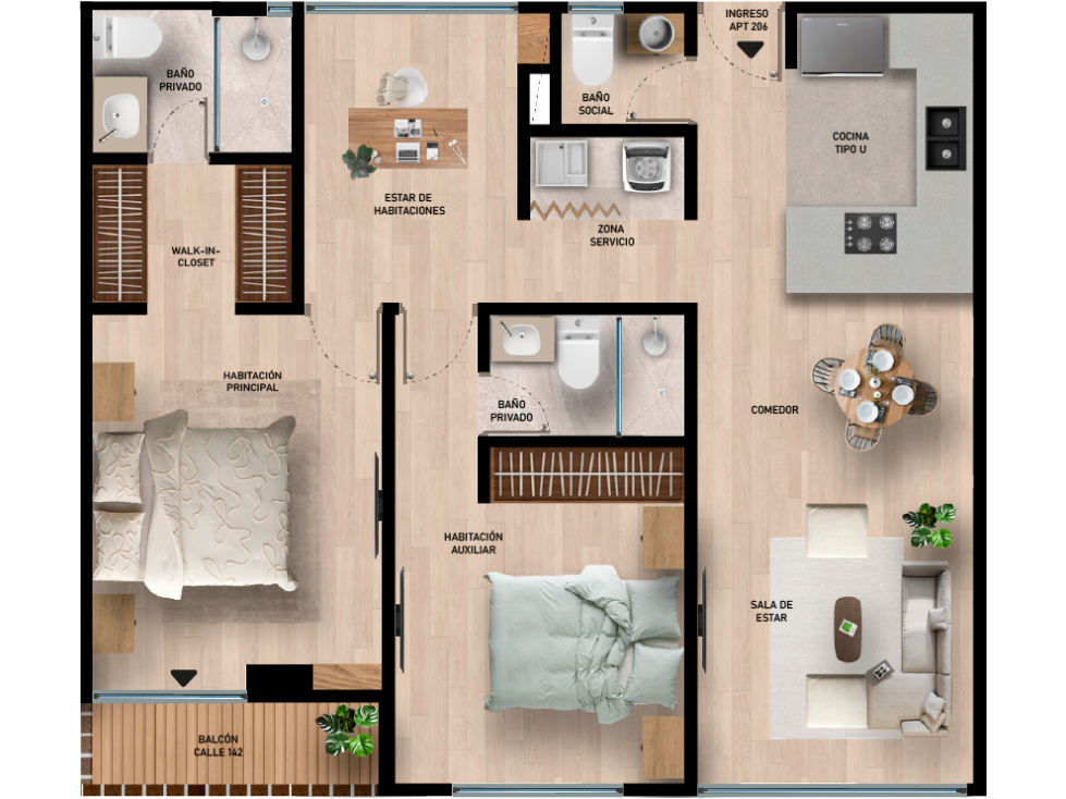 Apartamento en venta en El Contador, Bogotá · foto 5 de 5