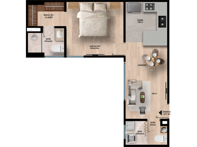 Apartamento en venta en El Contador, Bogotá · foto 4 de 4