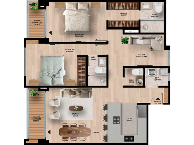 Apartamento en venta en El Contador, Bogotá · foto 7 de 7
