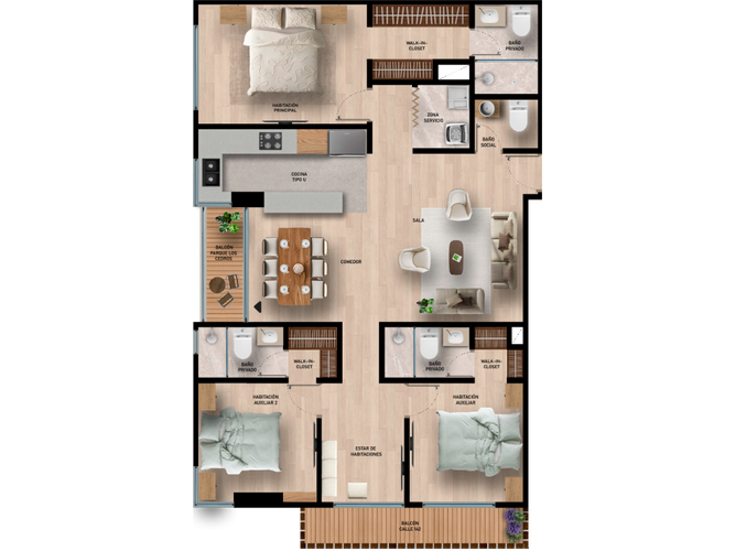 Apartamento en venta en El Contador, Bogotá · foto 5 de 7