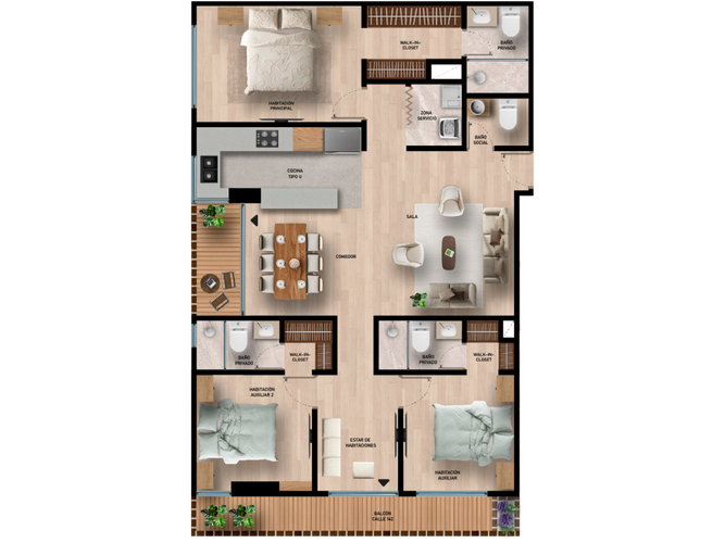 Apartamento en venta en El Contador, Bogotá · foto 6 de 7