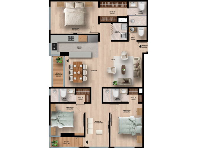 Apartamento en venta en El Contador, Bogotá · foto 7 de 7