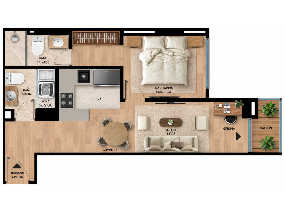 Apartamento en venta en El Contador, Bogotá · foto 3 de 3