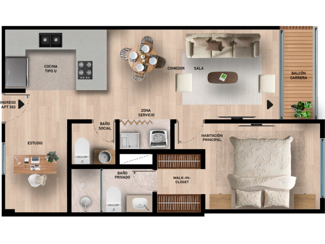 Apartamento en venta en El Contador, Bogotá · foto 5 de 5