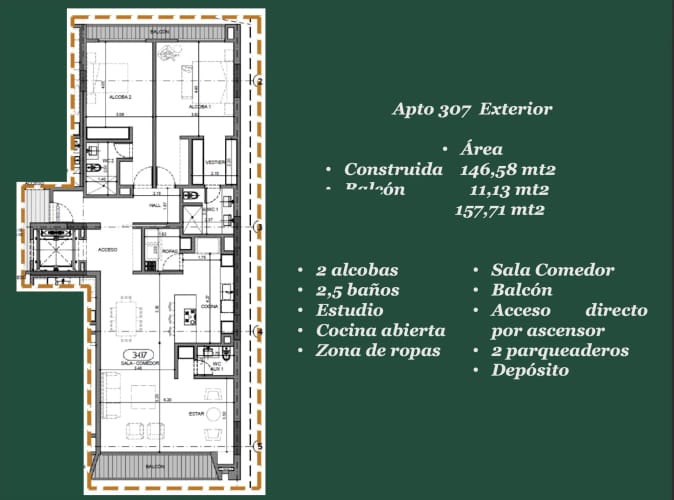 Apartamento en venta en Chicó Reservado, Bogotá · foto 5 de 5