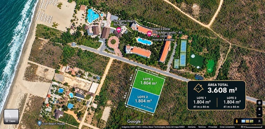 Lote en venta en Manzanillo, Cartagena, 3608 m² · foto 2 de 4