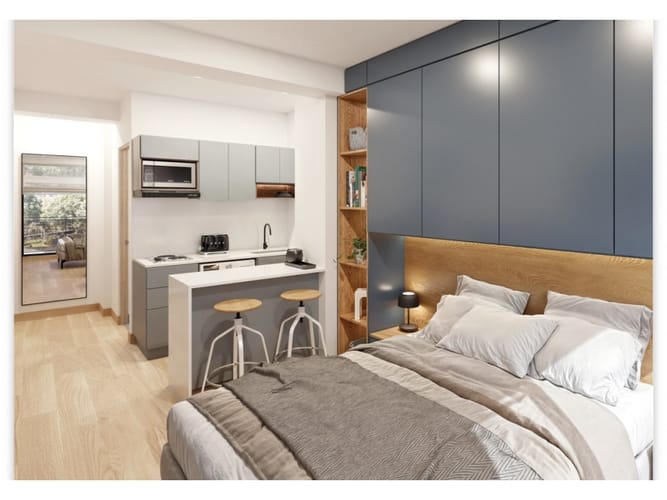 Apartaestudio en venta en Chapinero, Bogotá, 18 m² · foto 3 de 12