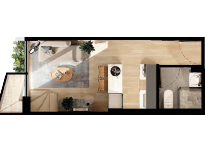 Apartaestudio en venta en Chapinero, Bogotá, 18 m² · foto 7 de 12