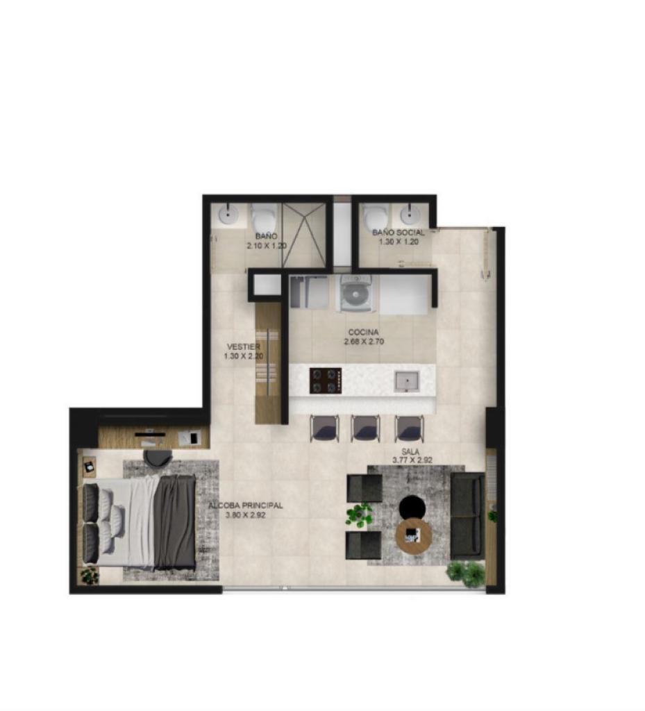 Apartamento en venta en Belen, Marinilla · foto 3 de 5