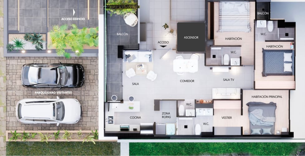 Apartamento de 3 alcobas en venta en Belén, Medellín, 115 m² · foto 5 de 10