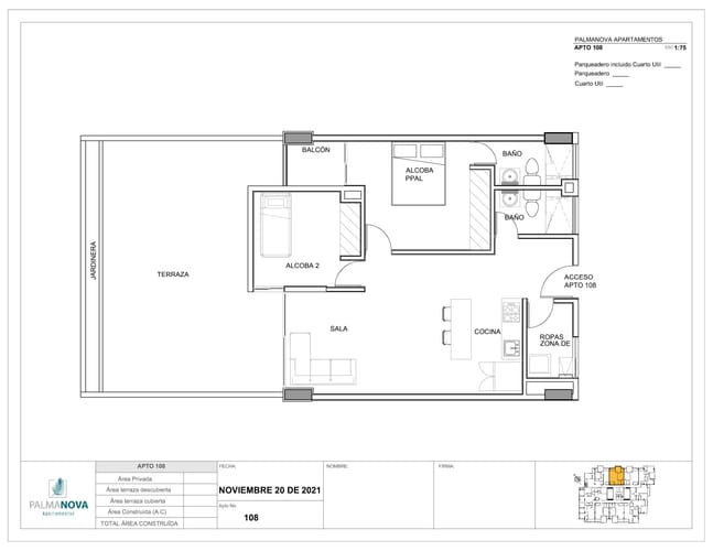 Apartamento de 2 alcobas en venta en La Ceja, 70 m² · foto 2 de 19