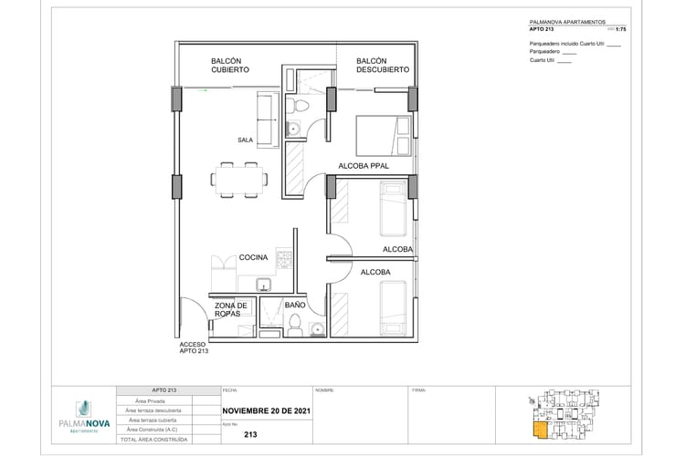 Apartamento de 2 alcobas en venta en La Ceja, 70 m² · foto 8 de 19