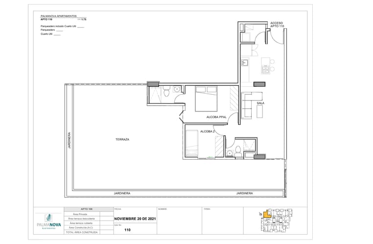 Apartamento de 2 alcobas en venta en La Ceja, 70 m² · foto 16 de 19