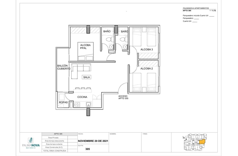Apartamento de 2 alcobas en venta en La Ceja, 70 m² · foto 17 de 19