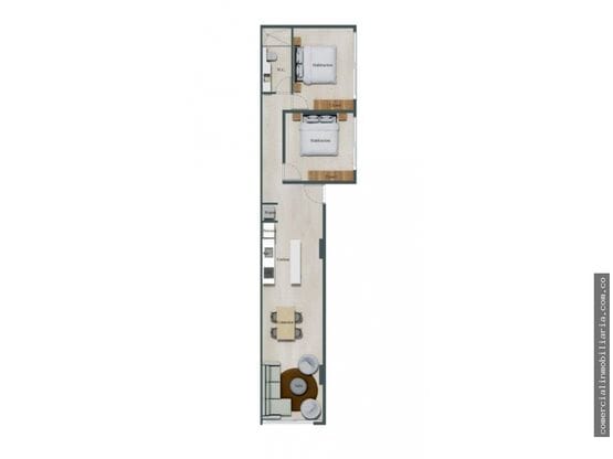 Apartaestudio en venta en Laureles, Medellín, 20 m² · foto 7 de 10