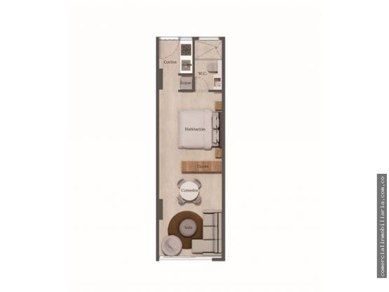 Apartaestudio en venta en Laureles, Medellín, 20 m² · foto 8 de 10