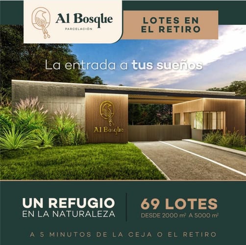 Lote en venta en Santa Elena, El Retiro, 2379 m² · foto 3 de 7