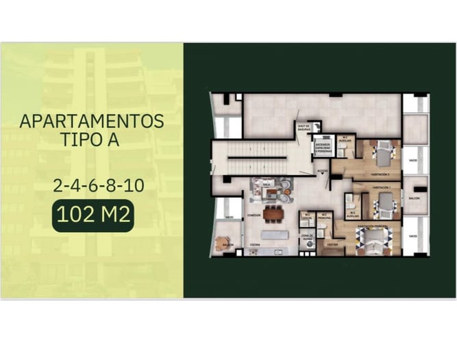 Apartamento de 3 alcobas en venta en Las Acacias, Medellín, 118 m² · foto 4 de 8