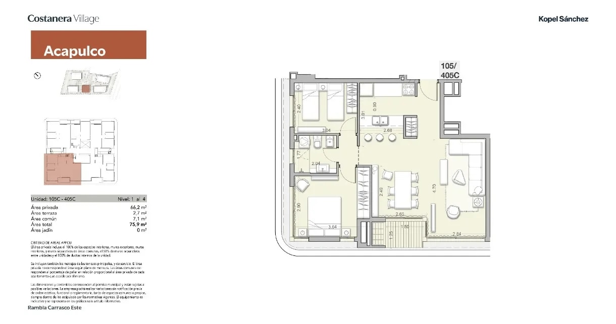 ALQUILER APARTAMENTO A ESTRENAR EN COSTANERA VILLAGE 2 DORMITORIOS GARAJE Y AMENITIES BARRA DE CARRASCO · Foto 12