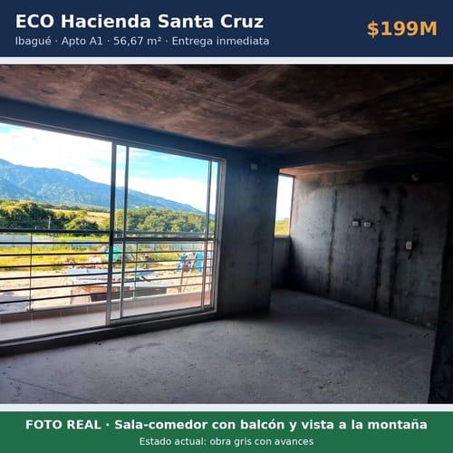 Apartamento de 2 alcobas en venta en Hacienda Santa Cruz, Ibagué, 56 m² · foto 2 de 19