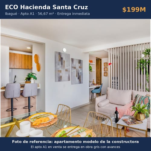 Apartamento de 2 alcobas en venta en Hacienda Santa Cruz, Ibagué, 56 m² · foto 7 de 19