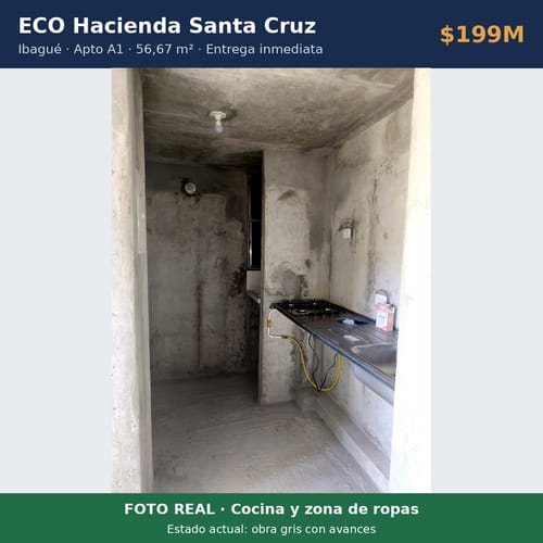 Apartamento de 2 alcobas en venta en Hacienda Santa Cruz, Ibagué, 56 m² · foto 8 de 19