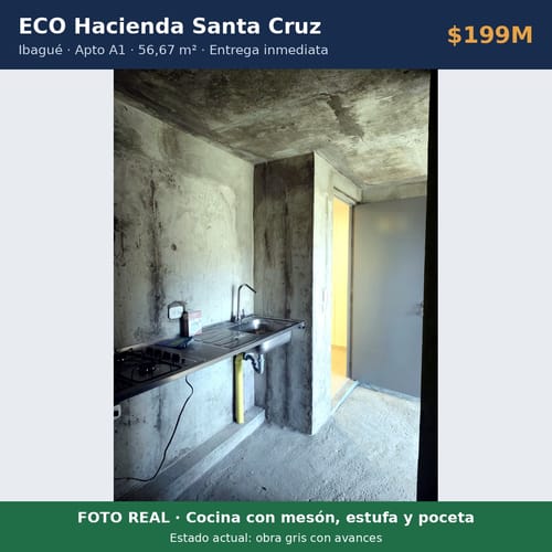 Apartamento de 2 alcobas en venta en Hacienda Santa Cruz, Ibagué, 56 m² · foto 10 de 19
