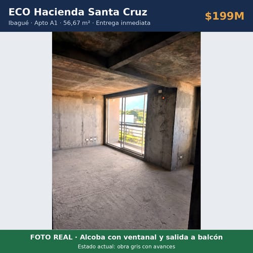 Apartamento de 2 alcobas en venta en Hacienda Santa Cruz, Ibagué, 56 m² · foto 11 de 19