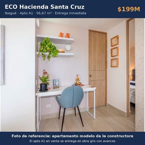 Apartamento de 2 alcobas en venta en Hacienda Santa Cruz, Ibagué, 56 m² · foto 12 de 19