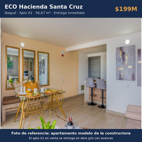 Apartamento de 2 alcobas en venta en Hacienda Santa Cruz, Ibagué, 56 m² · foto 13 de 19