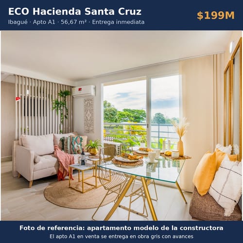 Apartamento de 2 alcobas en venta en Hacienda Santa Cruz, Ibagué, 56 m² · foto 14 de 19