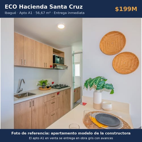 Apartamento de 2 alcobas en venta en Hacienda Santa Cruz, Ibagué, 56 m² · foto 16 de 19